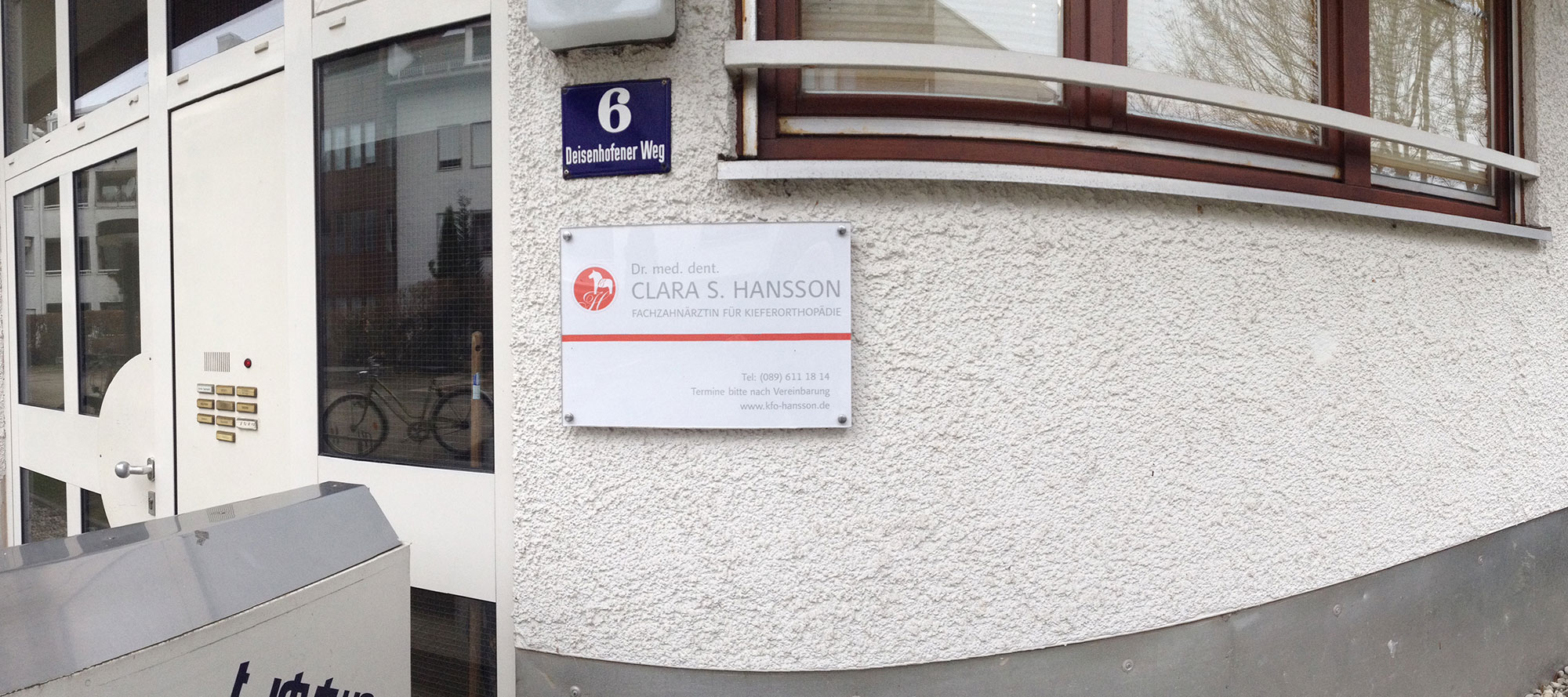Praxis Schild | Praxis für KFO in Unterhaching